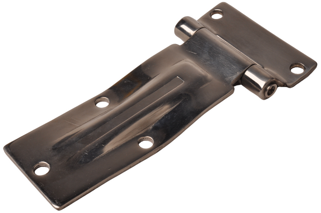 Cantonal Charnière de porte courbée en acier inoxydable 180mm