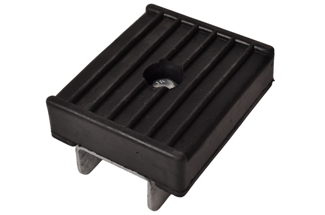 Cantonal Coussinets en caoutchouc sur support - 120x100x35 mm - noir