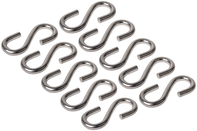 Cantonal Crochet en S 70x7 mm - 10 pièces