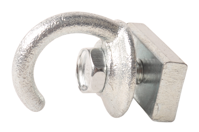 Cantonal Crochet pour filet avec fixation coulissante - 30x19x0,8 mm - convient aux Remorques Anssems