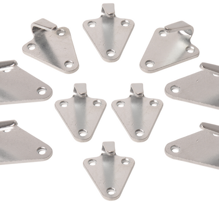 Cantonal Crochets pour élastique ou corde - 40x45 mm - 10 pièces