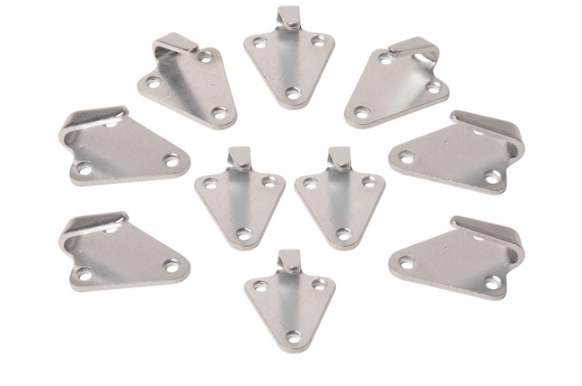 Cantonal Crochets pour élastique ou corde - 40x45 mm - 10 pièces