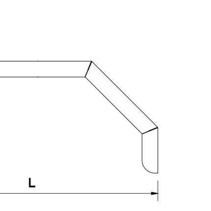Cantonal Demi-garde boue droite 395x220x362 mm