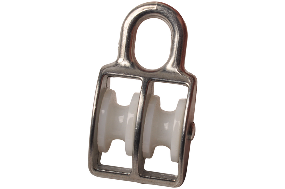 Cantonal Double poulie de renvoi pour corde de 6 mm