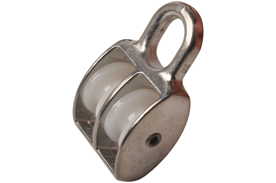 Cantonal Double poulie de renvoi pour corde de 6 mm