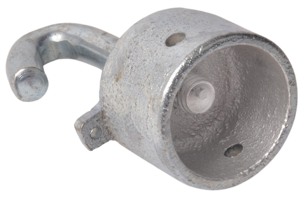 Cantonal Embout barre barre thoracique remorque pour chevaux 53x43 mm - crochet rond