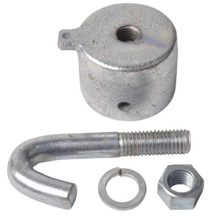 Cantonal Embout barre barre thoracique remorque pour chevaux 53x43 mm - crochet rond