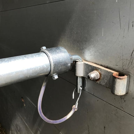 Cantonal Embout barre barre thoracique remorque pour chevaux 53x43 mm - crochet rond