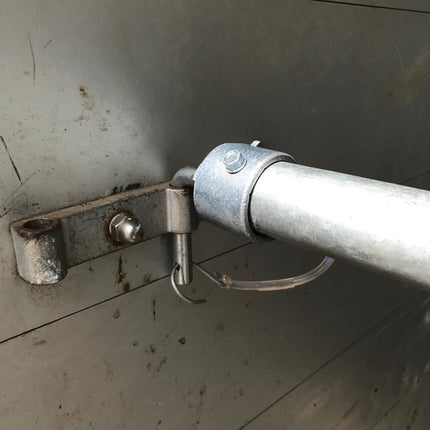 Cantonal Embout barre barre thoracique remorque pour chevaux 53x43 mm - crochet rond