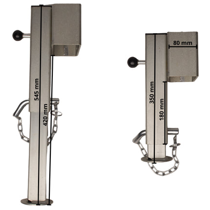 Cantonal Ensemble de 2 pieds de support - adaptés pour remorque Eduard sans perçage