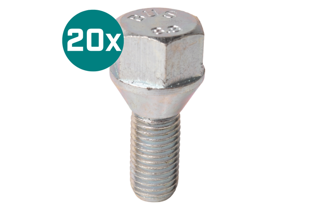 Cantonal Ensemble de 20 pièces - boulon de roue - conique - M12x1,5