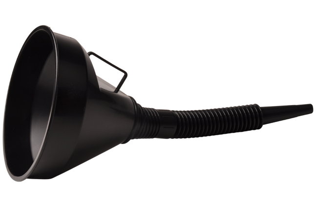 Cantonal Entonnoir avec tuyau flexible et filtre intégré.