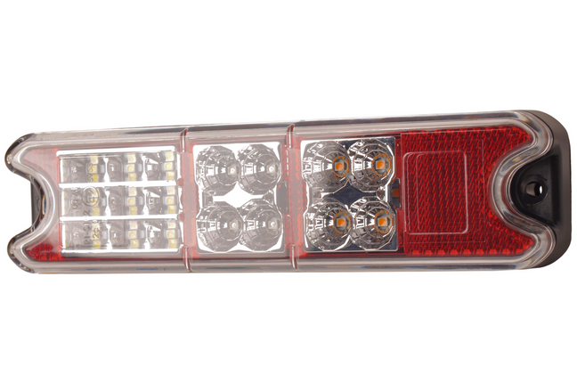 Cantonal Feu arrière LED gauche/droit 216x49,4x28 mm - 4 fonctions - connexion filaire libre