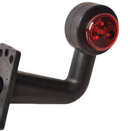 Cantonal feu de gabarit à LED angle droit rouge/blanc - droite