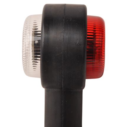 Cantonal feu de gabarit à LED angle droit rouge/blanc - droite