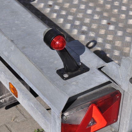 Cantonal Feu de gabarit de base rouge/blanc lumière de 19 cm de long en angle oblique - 2 pièces - gauche et droite
