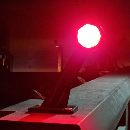 Cantonal Feu de gabarit de base rouge/blanc lumière de 19 cm de long en angle oblique - 2 pièces - gauche et droite