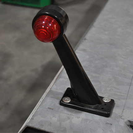 Cantonal Feu de gabarit de base rouge/blanc lumière de 19 cm de long en angle oblique - 2 pièces - gauche et droite