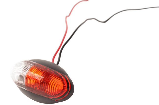 Cantonal Feu de gabarit design rouge/blanc LED sur support