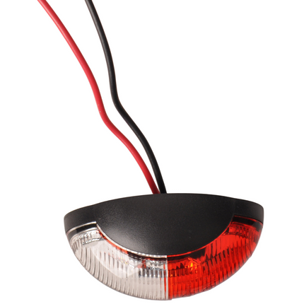Cantonal Feu de gabarit design rouge/blanc LED sur support