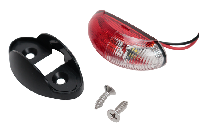 Cantonal Feu de gabarit design rouge/blanc LED sur support