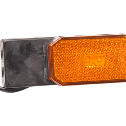 Cantonal Feu de gabarit latéral orange/jaune sur socle de montage - 10 cm de fil libre à 2 brins - ampoule