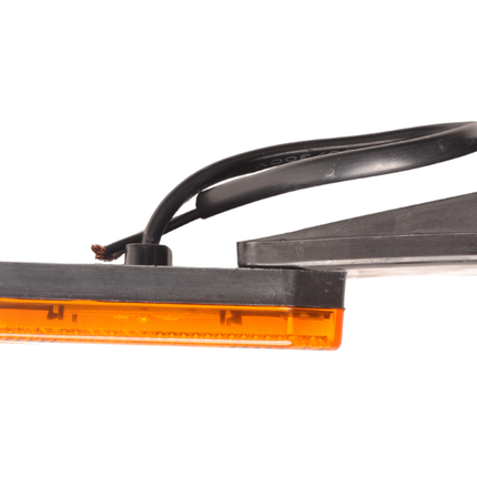 Cantonal Feu de gabarit latéral orange/jaune sur socle de montage - 10 cm de fil libre à 2 brins - ampoule