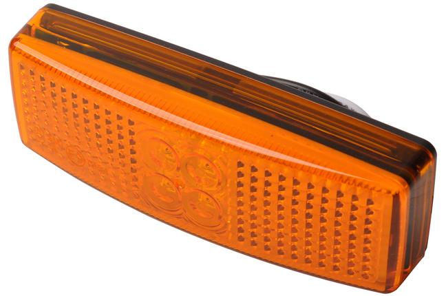 Cantonal Feu de gabarit latéral rectangulaire - feu de gabarit orange/jaune - connexion de câble unique - LED
