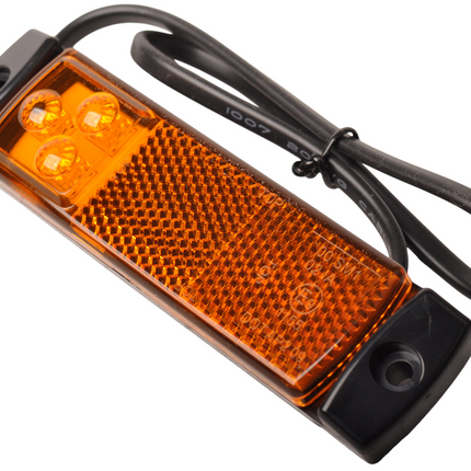 Cantonal Feu de gabarit rectangulaire orange/jaune - connexion 2 fils avec câble desserré - LED