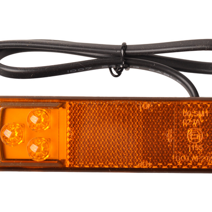 Cantonal Feu de gabarit rectangulaire orange/jaune - connexion 2 fils avec câble desserré - LED