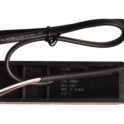 Cantonal Feu de gabarit rectangulaire orange/jaune - connexion 2 fils avec câble desserré - LED