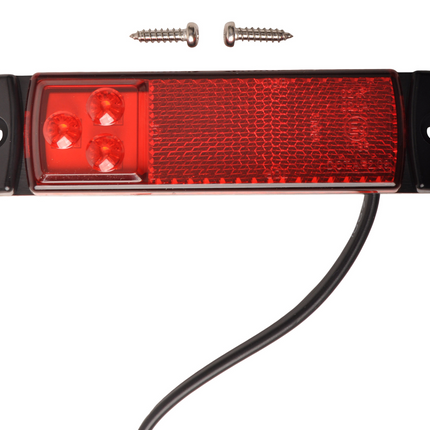 Cantonal Feu de gabarit rouge LED 12/24V 126x30mm