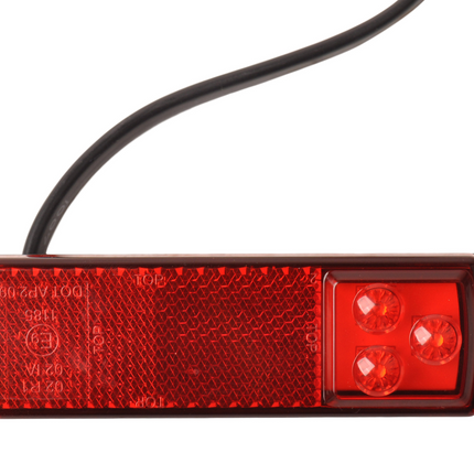 Cantonal Feu de gabarit rouge LED 12/24V 126x30mm