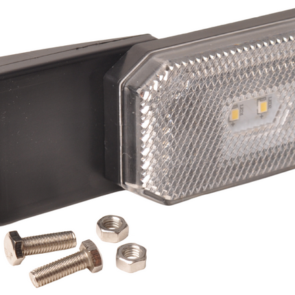 Cantonal Feu de position latéral blanc - G/D - 12-24V - montage inclus - blanc