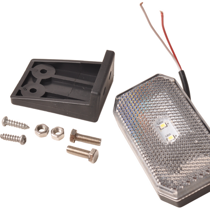 Cantonal Feu de position latéral blanc - G/D - 12-24V - montage inclus - blanc