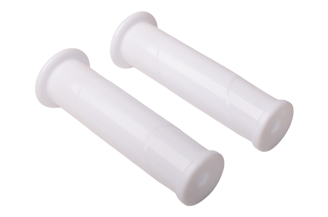 Cantonal Fort poignées de brouette blanches - caoutchouc dur - diamètre intérieur env. 30 mm - jeu de 2 pièces