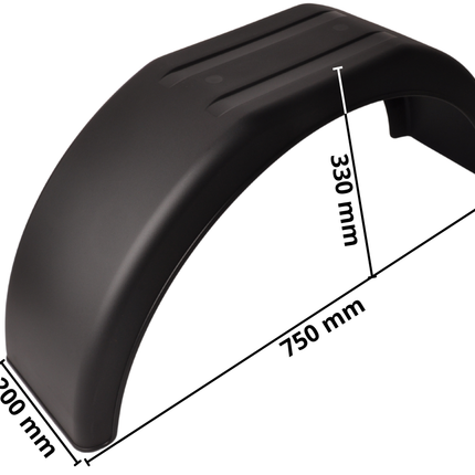 Cantonal Garde boue 13/14 pouces 750x200x330 mm