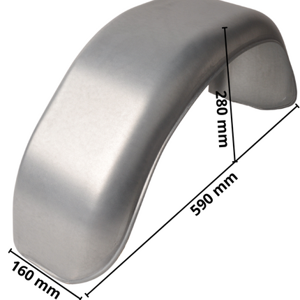 Cantonal Garde boue galvanisé 10 pouces 590x160x280 mm