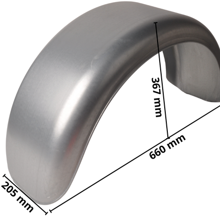 Cantonal Garde boue Métal 13 pouces 660x205x367 mm