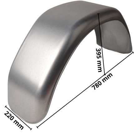 Cantonal Garde boue Métal 13/14/15 pouces  780x220x395 mm
