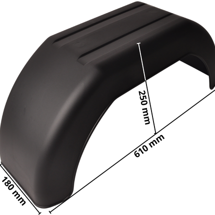 Cantonal Garde boue Plastique 10 pouces 610x180x250 mm