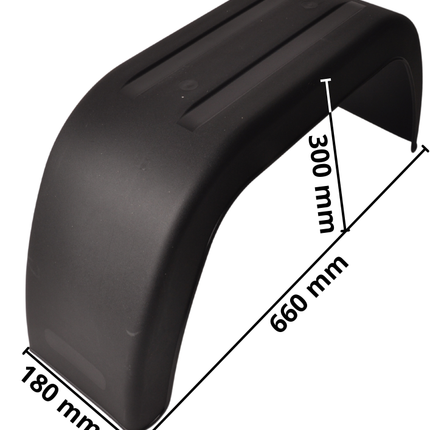 Cantonal Garde boue Plastique 12 pouces 660x180x300 mm