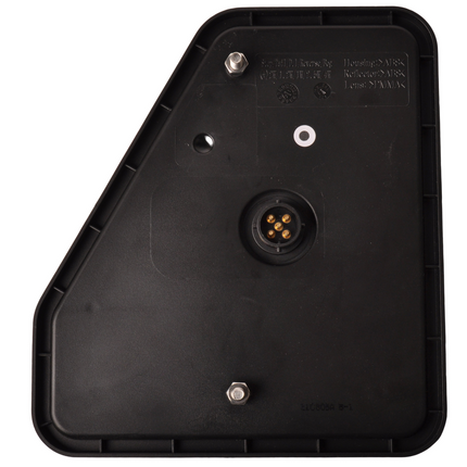 Cantonal Glotrac Feu arrière LED droit - 208x188x40 mm - inclus éclairage de recul et réflecteur triangulaire