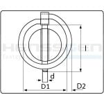Cantonal Goupille de sécurité HEXA 10 mm