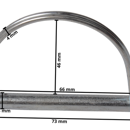 Cantonal Goupille de verrouillage - diamètre de la goupille 8 mm - longueur 73 mm