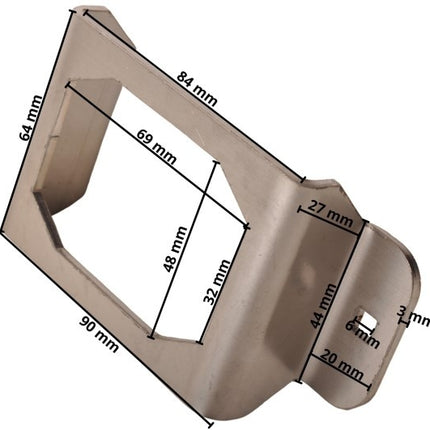 Cantonal Grille de Protection Aspöck Flexipoint - Compatible avec feux arrière Flexipoint - Inox - 130x64x27 mm