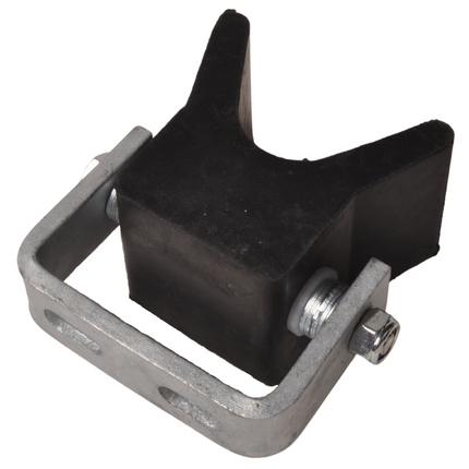 Cantonal Gueule de loup sur support - noir - 105x100 mm - avec trous oblongs