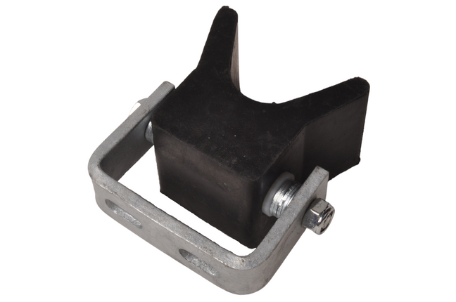 Cantonal Gueule de loup sur support - noir - 105x100 mm - avec trous oblongs