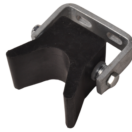 Cantonal Gueule de loup sur support - noir - 105x100 mm - avec trous oblongs