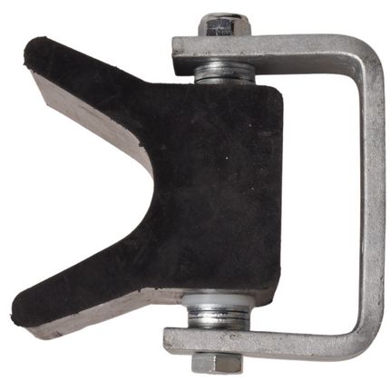 Cantonal Gueule de loup sur support - noir - 105x100 mm - avec trous oblongs